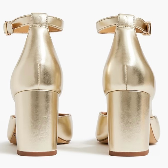 J Crew Gold Block Heels - Picture 6 of 6